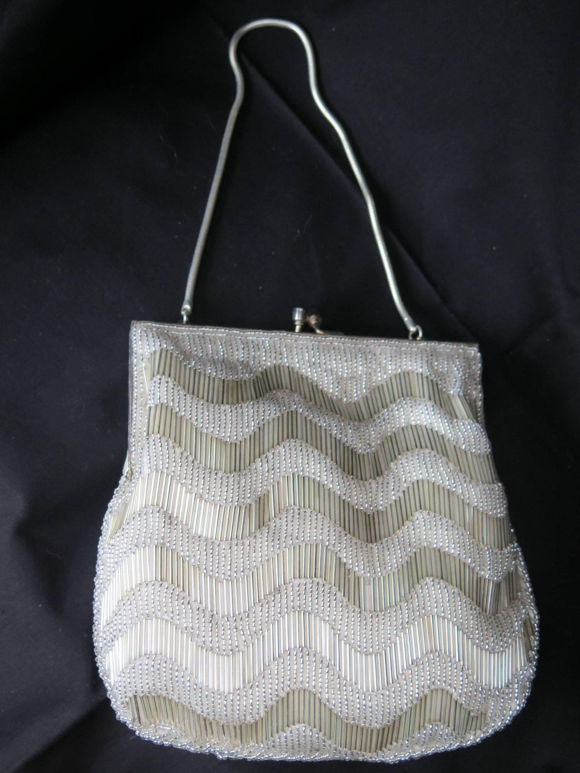 Vintage Abend Silber Perlen Geldbörse von ViewsofLifeShop