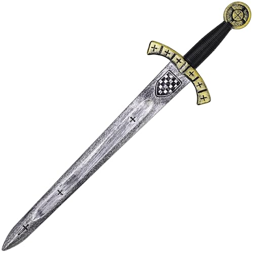 Vifcotlyp Spielzeug Schwert, mittelalterliche Kreuzritter Schwert römischen Ritter Krieger Kostüm Requisiten gefälschte Kunststoff-Schwert für Erwachsene für Halloween Cosplay von Vifcotlyp