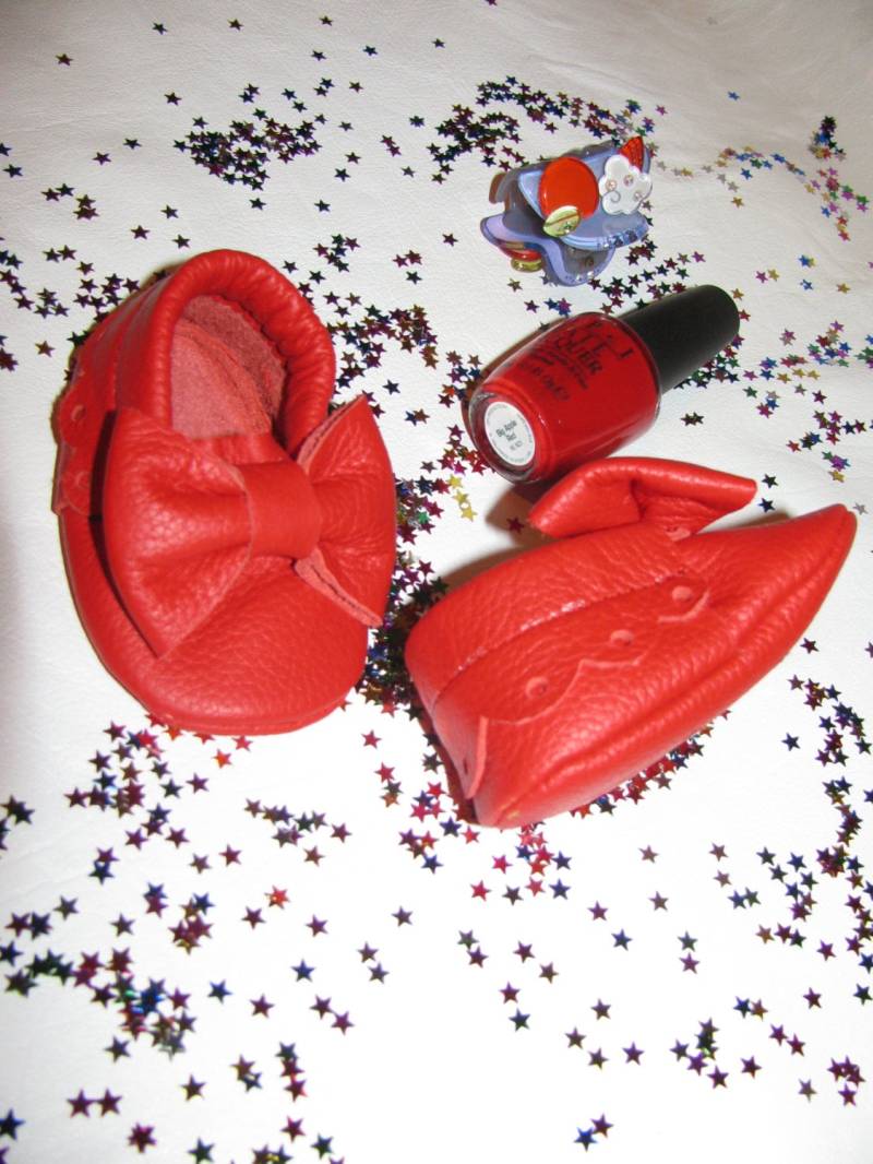 Rote Baby Mokassins.baby Schleife Mädchen Mokassins.krabbelschuhe.krabbelschuhe.krabbelschuhe.krabbelschuhe von Viffi