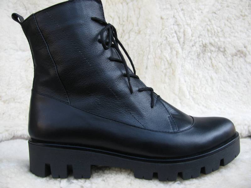 Winterstiefel. Schwarze Lederstiefel Mit Fell. Fußkettchen Schnürstiefel. Winterschuhe. Lederschuhe Für Frauen. Leder Winterstiefel Mädchen von Viffi