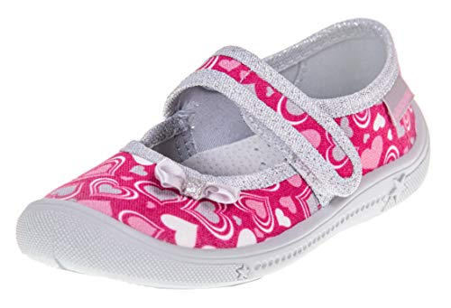 Viggami I.T.G. Mädchen Hausschuhe mit Klettverschluss Judyta (Herzen, 33) von Viggami