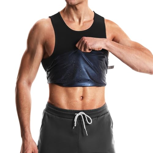Vigorix Sauna Sweat Vest Workout Tank - Sauna-Weste für Männer, schwitzfödernder Workout-Oberteil von Vigorix