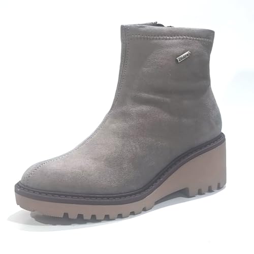 VIGUERA Freizeitschuhe aus elastischem Lycra mit Keilabsatz – 8284 für Damen, Wildleder, Taupe, 37 EU von Viguera