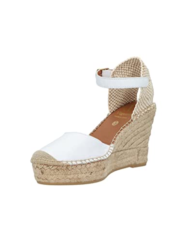 Viguera Schuh Jute Leder weiß Plattform für: Damen, weiß, 39 EU von Viguera