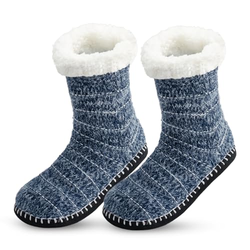 Vihir Damen Kuschelsocken Warme Hausschuhsocken Rutschsichere Hüttensocken Dicke Wintersocken Flauschig Weihnachtssocken Geschenk 38-42 EU von Vihir