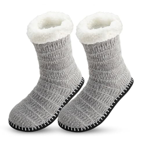 Vihir Damen Kuschelsocken Warme Hausschuhsocken Rutschsichere Hüttensocken Dicke Wintersocken Flauschig Weihnachtssocken Geschenk 38-42 EU von Vihir