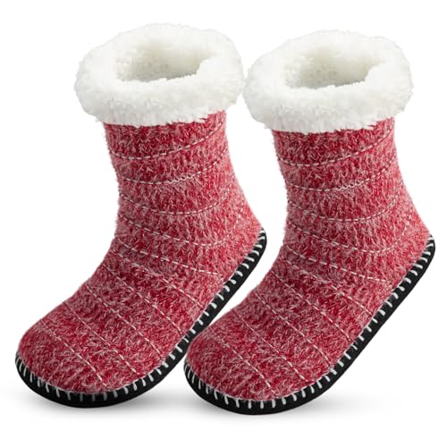 Vihir Damen Kuschelsocken Warme Hausschuhsocken Rutschsichere Hüttensocken Dicke Wintersocken Flauschig Weihnachtssocken Geschenk 38-42 EU von Vihir