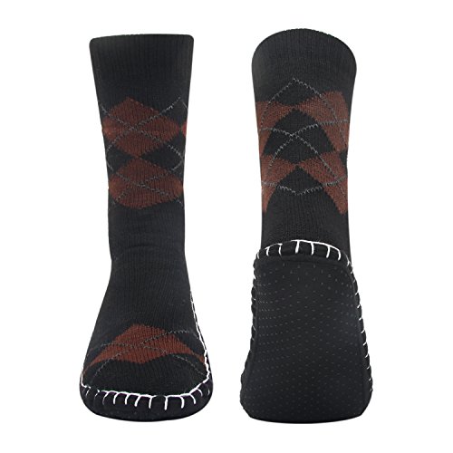 Vihir Herren Damen Kuschelsocken Warme Stoppersocken rutschfeste Slipper Socken Dicke Hüttensocken Flauschig Hausschuhe Socken Winter Geschenk Weihnachtssocken 38-46 von Vihir