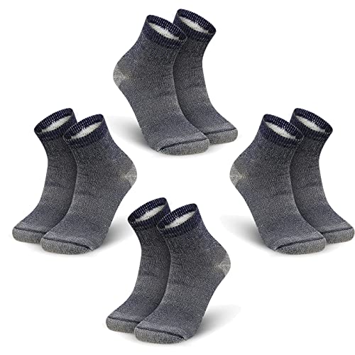 Vihir Merino Wolle Socken Herren & Damen Wandersocken 4 Paar, 80% Merinowolle zum Stricken Trekkingsocken zum Wandern Laufen & Rennradfahren Socken, Wollsocken Business & Freizeit, Atmungsaktiv,39-46 von Vihir