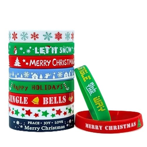 Viicoor Silikonarmband Set, 24 Stück, Weihnachtsmotive, für Themenpartys Viicoor Silikonarmband Set, 24 Stück, Weihnachtsmotive, für Themenpartys von Viicoor