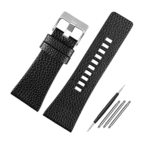 22mm 24mm 26mm 27mm 28mm 30mm 32mm Echtes Lederarmband Herrenuhr Zubehör Uhrenarmband, 26mm von Viinice