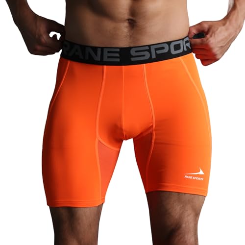 Viisendy Pro Herren-Kompressions-Leggings Shorts Enge Slips Orange L von Viisendy Pro