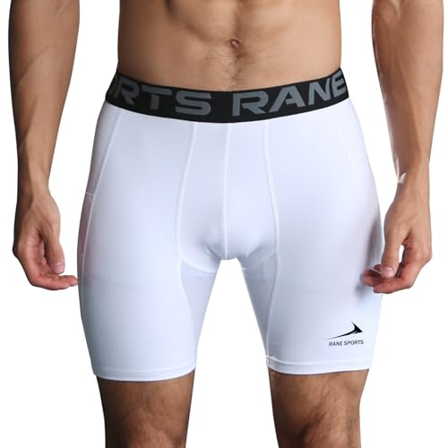 Viisendy Pro Herren-Kompressions-Leggings Shorts Enge Slips Weiß XL von Viisendy Pro