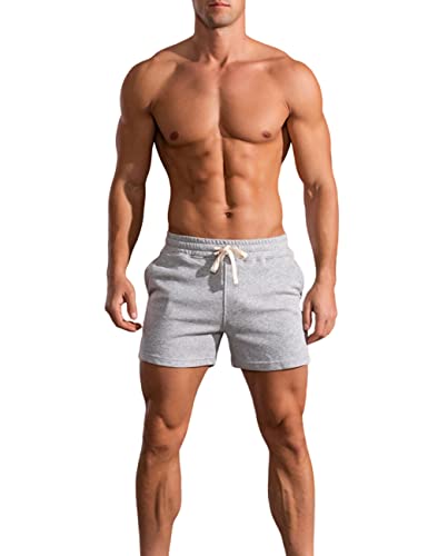 Viisendy Pro Herren Sport Shorts Baumwolle 3 Zoll Gym Training Laufshorts Casual Tunnelzug Shorts mit Taschen von Viisendy Pro