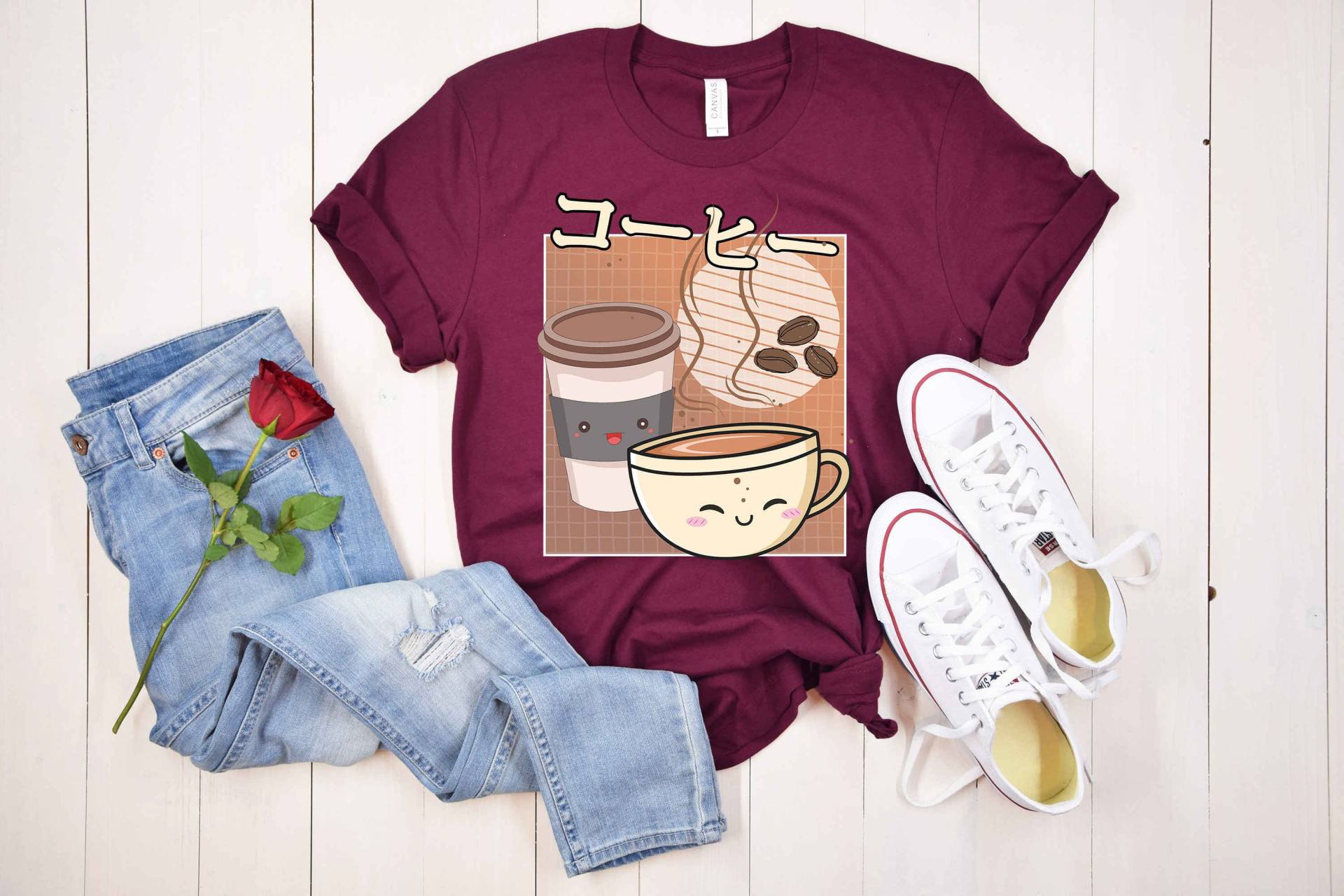 Kaffee T-Shirt, Food Shirt, Kaffee, Grafik-T-Shirt Für Frauen, Damen Geschenke, Geburtstagsgeschenke, Sommer Geschenk von VijaShop