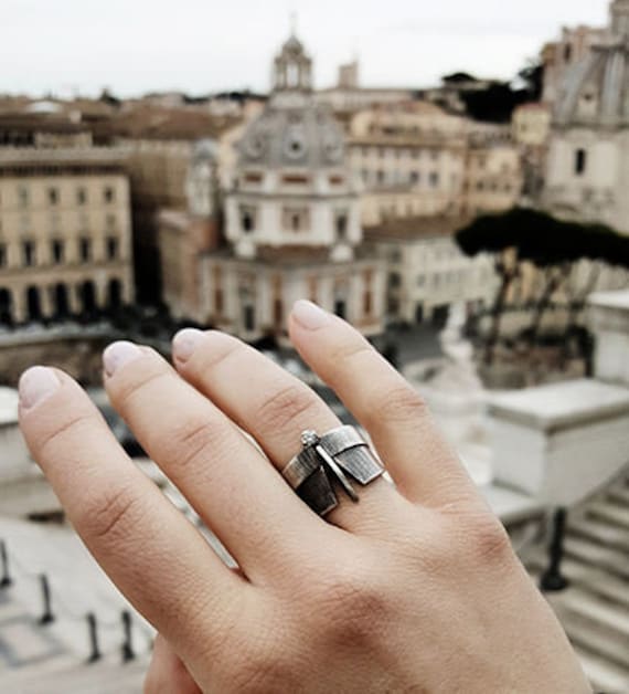 Statement Ring, Silber Oxidiert Ring Für Männer, Unisex Schwarzer Mit Stein Statement Ring, Silber Oxidiert Ring Für Männer, Unisex Schwarzer Mit Stein von VikaMayzelJewelry