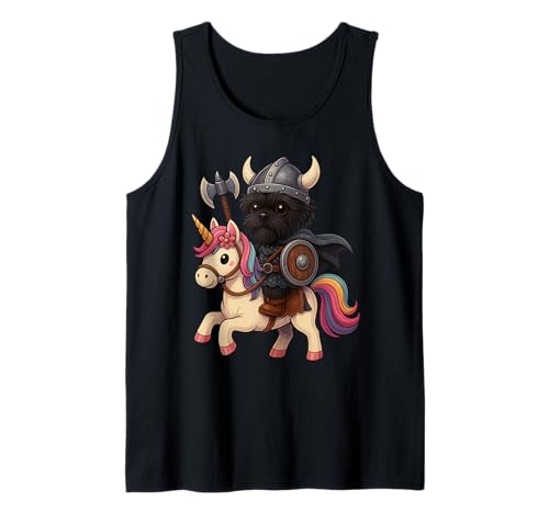 Wikinger Affenpinscher Reiten Einhorn Jungen Mädchen Männer Frauen Tank Top von Viking Affenpinscher Riding A Unicorn Rainbow Shop