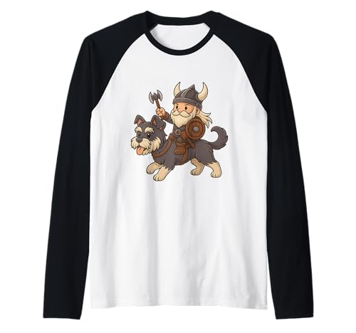 Wikinger Reiten Miniatur Schnauzer Jungen Mädchen Männer Frauen Kinder Raglan Wikinger Reiten Miniatur Schnauzer Jungen Mädchen Männer Frauen Kinder Raglan von Viking And Dog Miniature Schnauzer Rainbow Shop