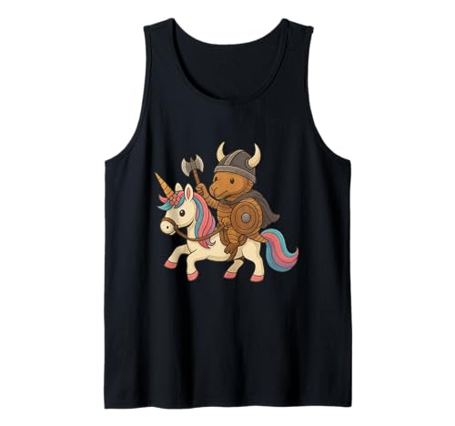 Wikinger Armadillo reitet EIN Einhorn Jungen Mädchen Männer Frauen Kinder Tank Top von Viking Armadillo Riding A Unicorn Rainbow Shop