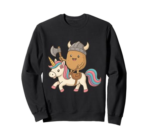 Viking Baked Potato Riding A Unicorn Jungen Mädchen Herren Damen Sweatshirt Viking Baked Potato Riding A Unicorn Jungen Mädchen Herren Damen Sweatshirt von Viking Baked Potato Riding A Unicorn Rainbow Shop