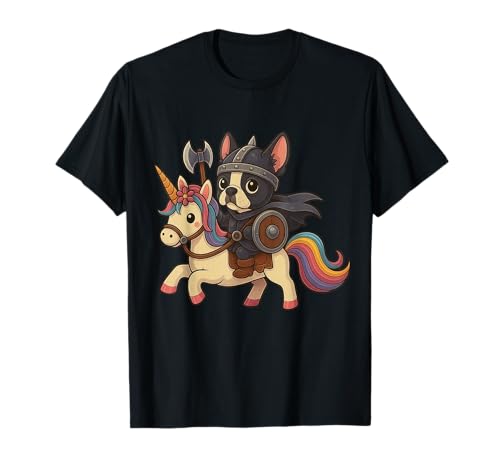 Viking Boston Terrier reiten EIN Einhorn Jungen Mädchen Männer Kinder T-Shirt von Viking Boston terrier Riding A Unicorn Shop