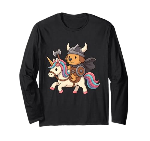 Wikinger Hund reitet EIN Einhorn Jungen Mädchen Männer Frauen Kinder Erwachsene Langarmshirt Wikinger Hund reitet EIN Einhorn Jungen Mädchen Männer Frauen Kinder Erwachsene Langarmshirt von Viking Dog Riding A Unicorn Rainbow Shop