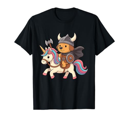 Wikinger Hund reitet EIN Einhorn Jungen Mädchen Männer Frauen Kinder Erwachsene T-Shirt von Viking Dog Riding A Unicorn Rainbow Shop