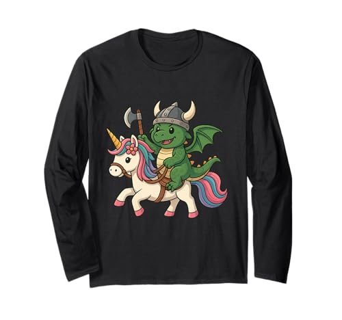 Wikinger Drache reitet EIN Einhorn Jungen Mädchen Männer Frauen Kinder Langarmshirt Wikinger Drache reitet EIN Einhorn Jungen Mädchen Männer Frauen Kinder Langarmshirt von Viking Dragon Riding A Unicorn Rainbow Shop