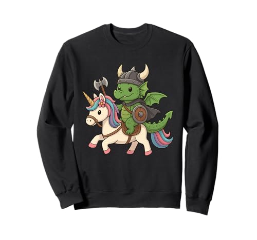 Wikinger Drache reitet EIN Einhorn Jungen Mädchen Männer Frauen Kinder Sweatshirt Wikinger Drache reitet EIN Einhorn Jungen Mädchen Männer Frauen Kinder Sweatshirt von Viking Dragon Riding A Unicorn Rainbow Shop