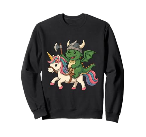 Wikinger Drache reitet EIN Einhorn Jungen Mädchen Männer Frauen Kinder Sweatshirt Wikinger Drache reitet EIN Einhorn Jungen Mädchen Männer Frauen Kinder Sweatshirt von Viking Dragon Riding A Unicorn Rainbow Shop