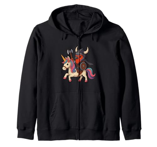 Wikinger Finken reitet EIN Einhorn Jungen Mädchen Männer Frauen Kinder Kapuzenjacke von Viking Finch Riding A Unicorn Rainbow Shop