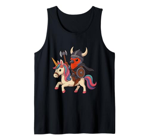 Wikinger Finken reitet EIN Einhorn Jungen Mädchen Männer Frauen Kinder Tank Top von Viking Finch Riding A Unicorn Rainbow Shop