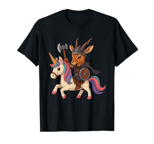 Wikinger Gazelle reitet EIN Einhorn Jungen Mädchen Männer Frauen Kinder T-Shirt von Viking Gazelle Riding A Unicorn Rainbow Shop