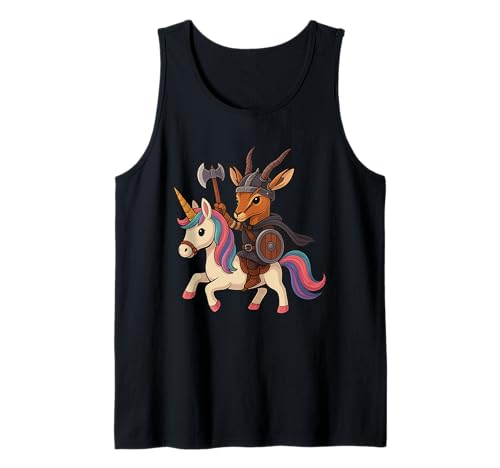 Wikinger Gazelle reitet EIN Einhorn Jungen Mädchen Männer Frauen Kinder Tank Top von Viking Gazelle Riding A Unicorn Rainbow Shop