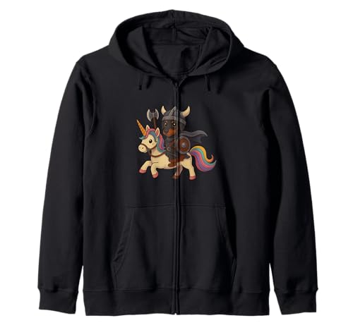 Wikinger Deutscher Pinscher Reiten Einhorn Jungen Mädchen Männer Frauen Kapuzenjacke von Viking German pinscher Riding A Unicorn Shop