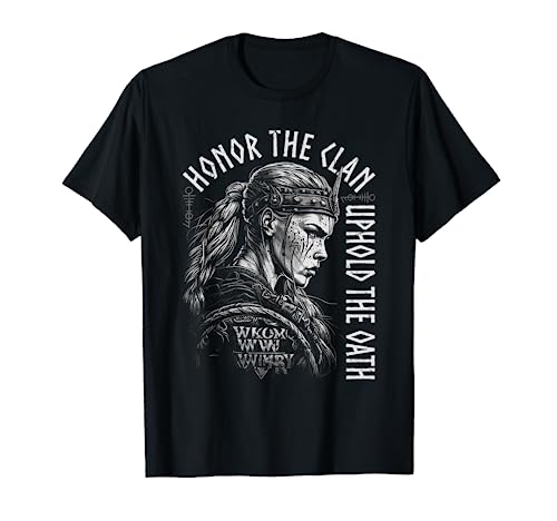 Wikinger Frauen, Honor The Clan, Viking Damen Schildmaid T-Shirt Wikinger Frauen, Honor The Clan, Viking Damen Schildmaid T-Shirt von Viking Geschenke Wikinger Kleidung Herren & Frauen