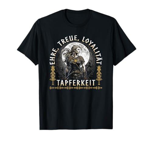 Wikinger Frauen, Leitsätze, Viking Damen Schildmaid T-Shirt von Viking Geschenke Wikinger Kleidung Herren & Frauen