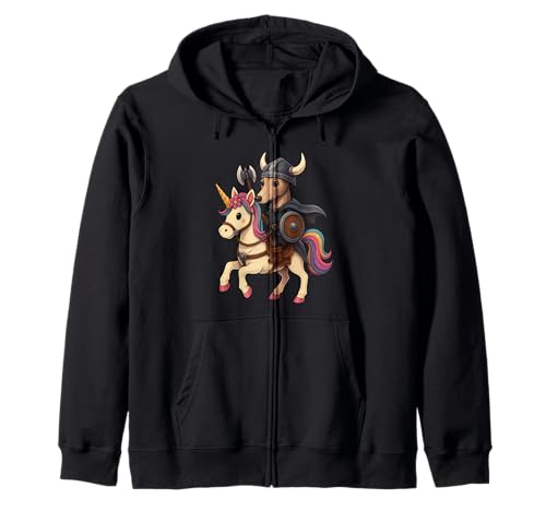 Wikinger Windhund reitet EIN Einhorn Jungen Mädchen Männer Frauen Kinder Kapuzenjacke von Viking Greyhound Riding A Unicorn Rainbow Shop
