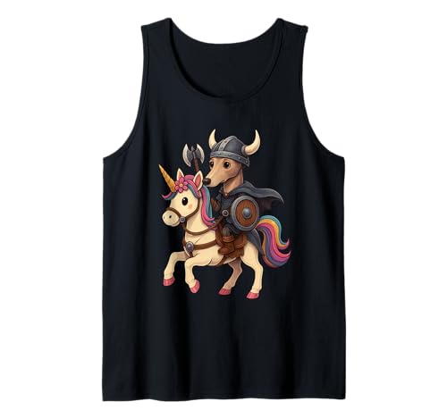 Wikinger Windhund reitet EIN Einhorn Jungen Mädchen Männer Frauen Kinder Tank Top von Viking Greyhound Riding A Unicorn Rainbow Shop