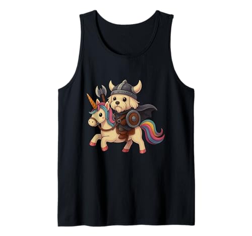 Wikinger Malteser reitet EIN Einhorn Jungen Mädchen Männer Frauen Kinder Tank Top von Viking Maltese Riding A Unicorn Rainbow Shop