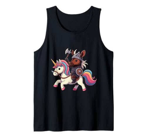 Wikinger Okapi reitet EIN Einhorn Jungen Mädchen Männer Frauen Kinder Tank Top von Viking Okapi Riding A Unicorn Rainbow Shop