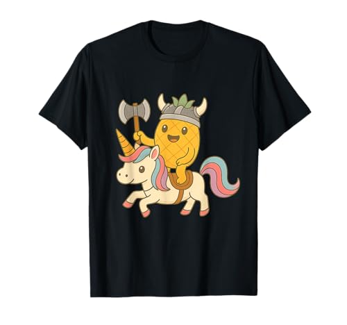 Wikinger Ananas reitet EIN Einhorn Jungen Mädchen Männer Frauen Kinder T-Shirt von Viking Pineapple Riding A Unicorn Rainbow Shop