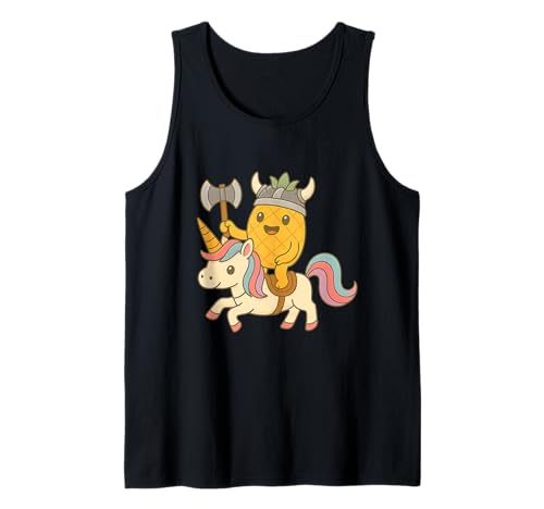 Wikinger Ananas reitet EIN Einhorn Jungen Mädchen Männer Frauen Kinder Tank Top von Viking Pineapple Riding A Unicorn Rainbow Shop