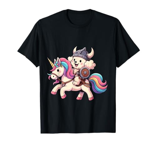 Wikinger Pudel reitet EIN Einhorn Jungen Mädchen Männer Frauen Kinder T-Shirt von Viking Poodle Riding A Unicorn Rainbow Shop