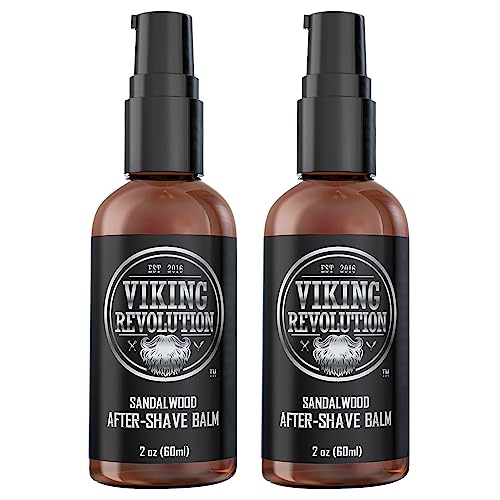 Luxury After-Shave Balm for Men - Premium After-Shave Lotion - Soothes and Moisturizes Face After Shaving - Eliminates Razor Burn for A Silky Smooth Finish - Sandalwood Scent (2 Pack) von Viking Revolution