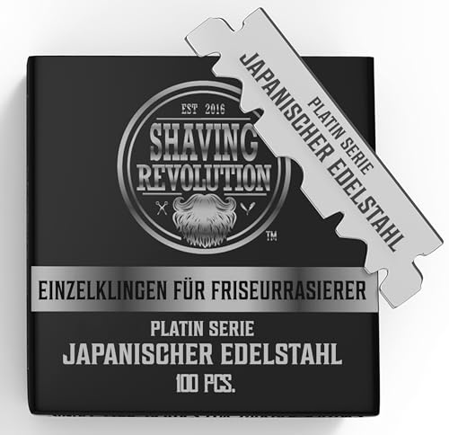 Shaving Revolution 100x Rasiermesser Klingen - Barber Rasierklingen Rasiermesser 100x Rasierklingen Messer Aus Rostfreiem Stahl von SHAVING REVOLUTION