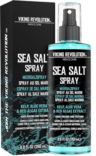 Viking Revolution Sea Salt Spray Hair Men - Meersalzspray für Männer - Salzspray mit Kelp, Aloe Vera & Rotalgenextrakt - Haarspray Männer für mehr Volumen - 240 ml von Viking Revolution