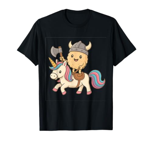 Wikinger Reisball reitet EIN Einhorn Jungen Mädchen Männer Frauen Kinder T-Shirt von Viking Rice Ball Riding A Unicorn Rainbow Shop