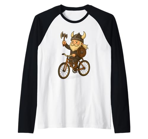 Wikinger Reiten Fahrrad Jungen Mädchen Männer Frauen Kinder Erwachsene Raglan Wikinger Reiten Fahrrad Jungen Mädchen Männer Frauen Kinder Erwachsene Raglan von Viking Riding A Bicycle Rainbow Shop