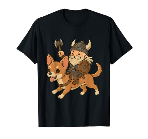 Wikinger reiten Chihuahua Jungen Mädchen Männer Frauen Kinder Erwachsene T-Shirt von Viking Riding A Chihuahua Rainbow Shop